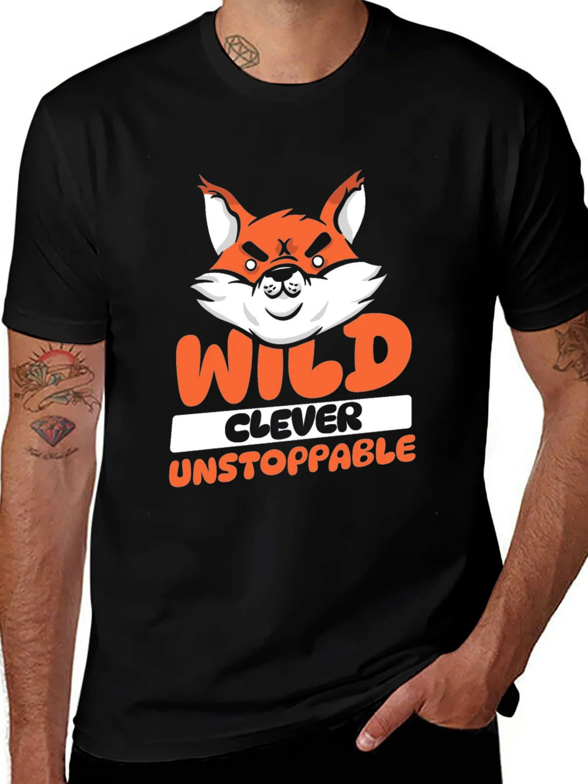 Wild Clever Unstoppable Fox Graphic T-Shirt product image 1