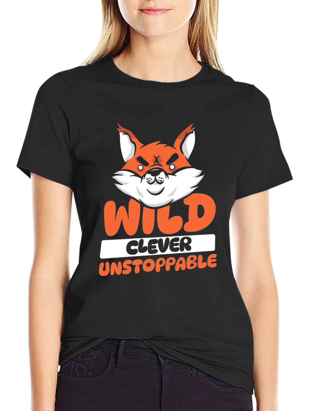 Wild Clever Unstoppable Fox Graphic T-Shirt product image 2