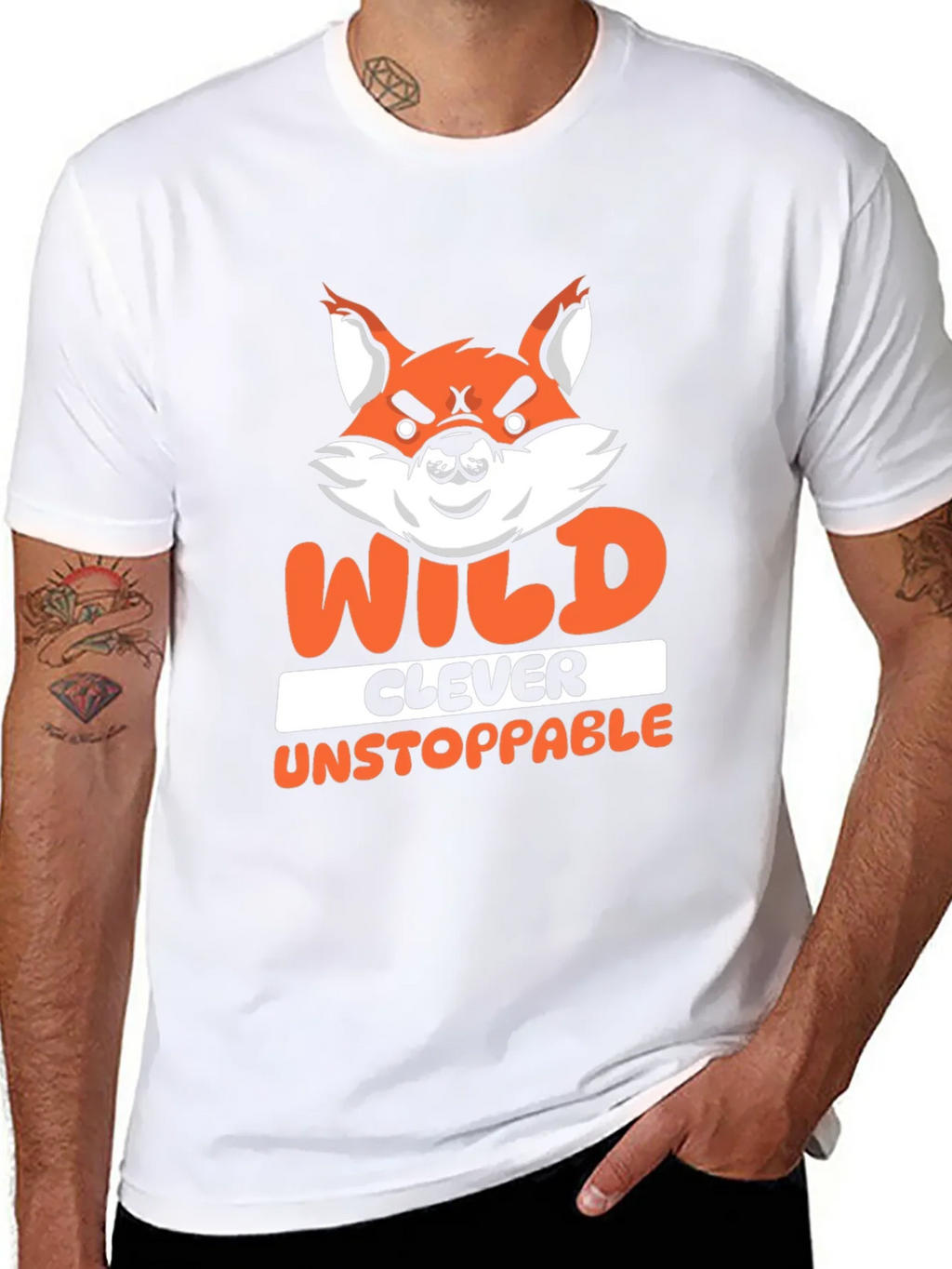 Wild Clever Unstoppable Fox Graphic T-Shirt product image 7