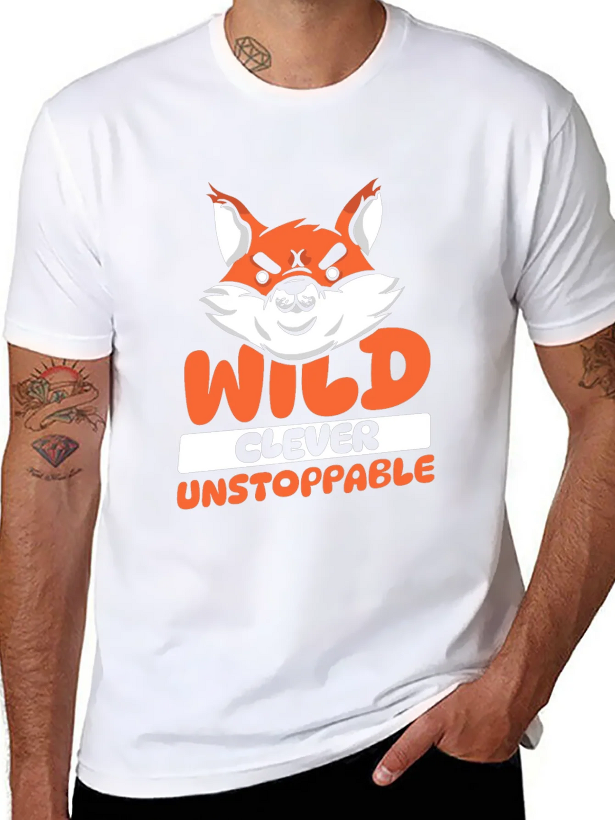 Wild Clever Unstoppable Fox Graphic T-Shirt product image 7