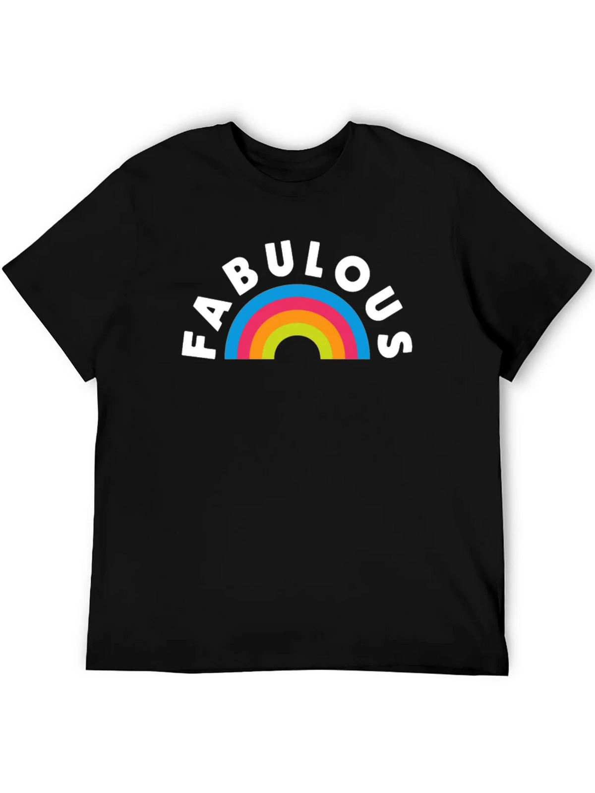 Fabulous Rainbow Graphic T-Shirt - Black product image 5