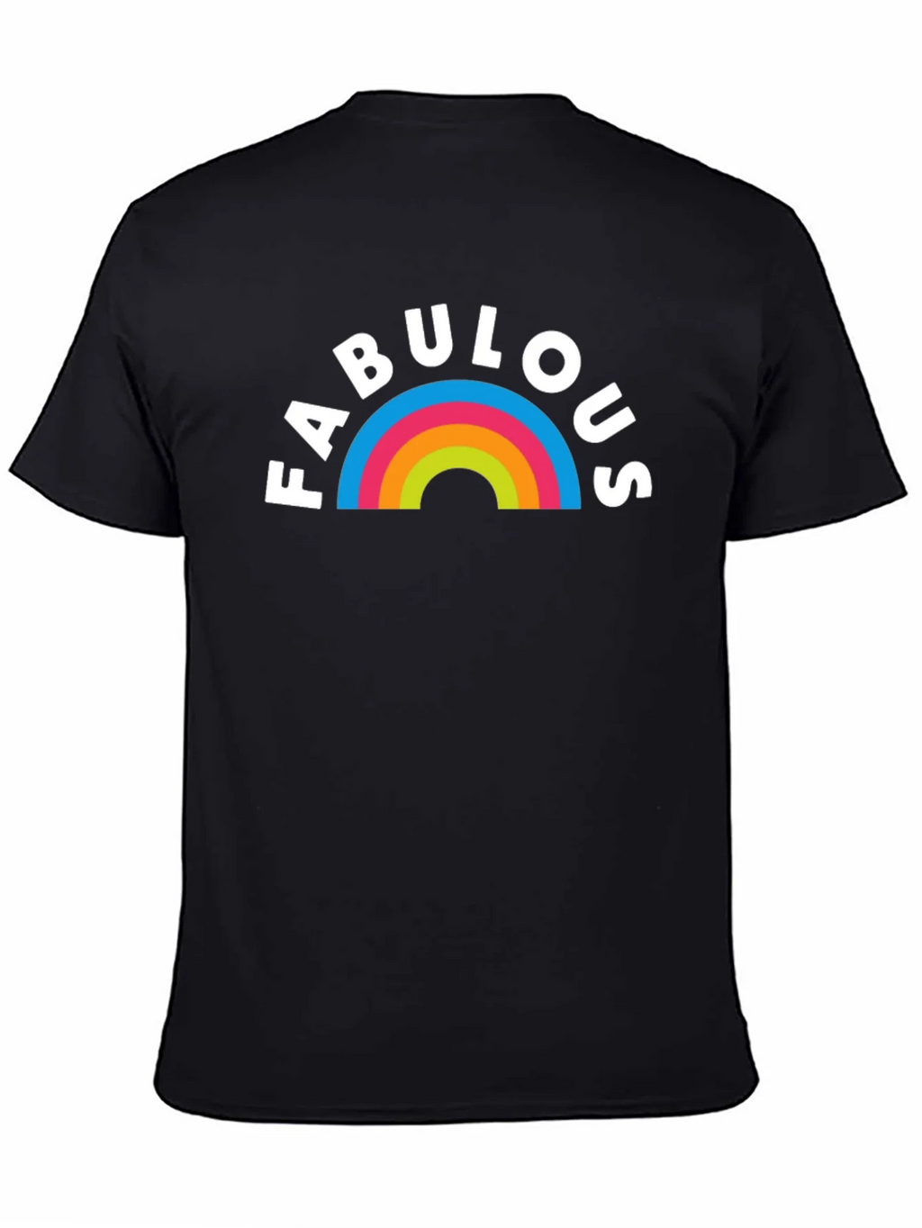 Fabulous Rainbow Graphic T-Shirt - Black product image 4