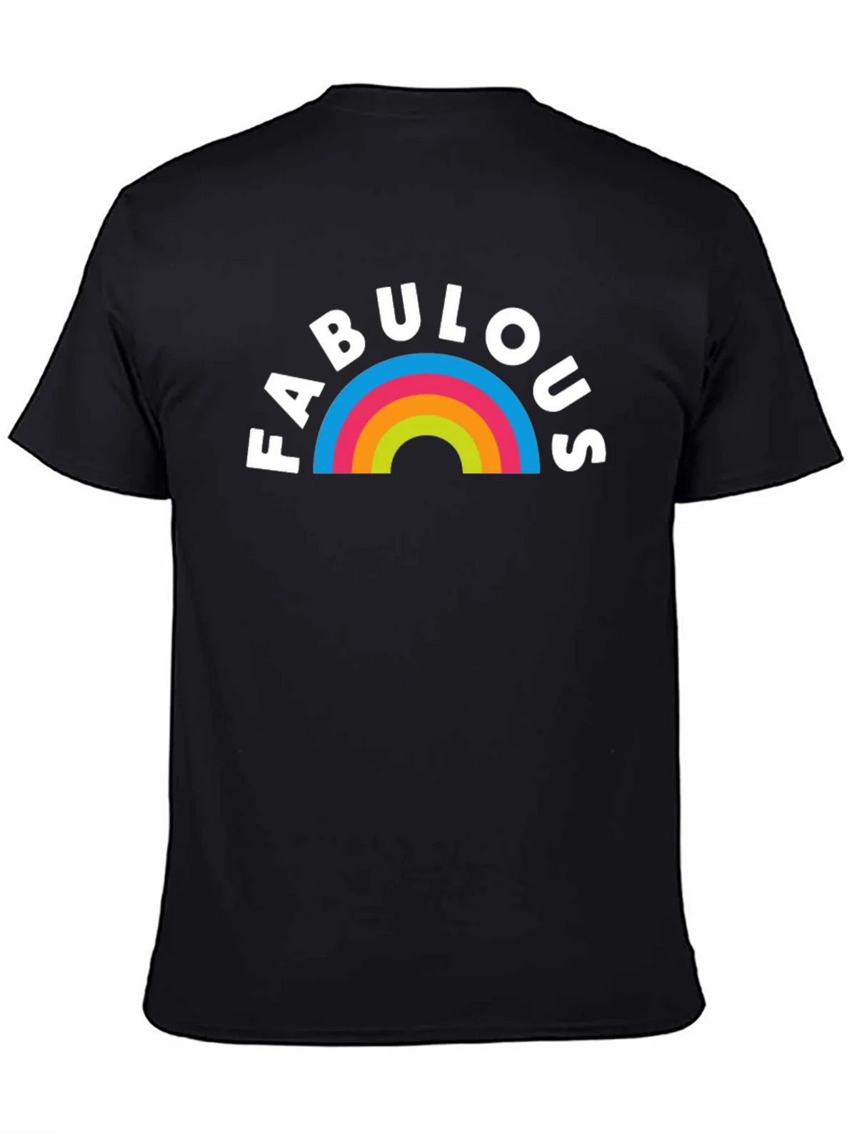 Fabulous Rainbow Graphic T-Shirt - Black product image 4