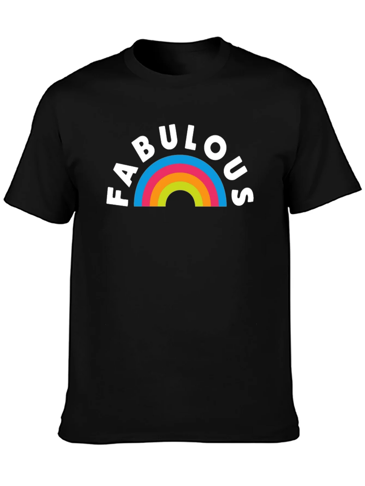Fabulous Rainbow Graphic T-Shirt - Black product image 3