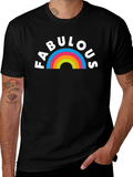 Fabulous Rainbow Graphic T-Shirt - Black product image 1