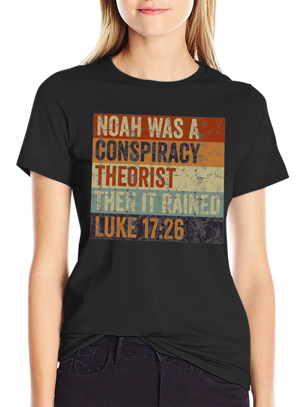 Noah Conspiracy Theorist T-Shirt - Luke 17:26 product image 1