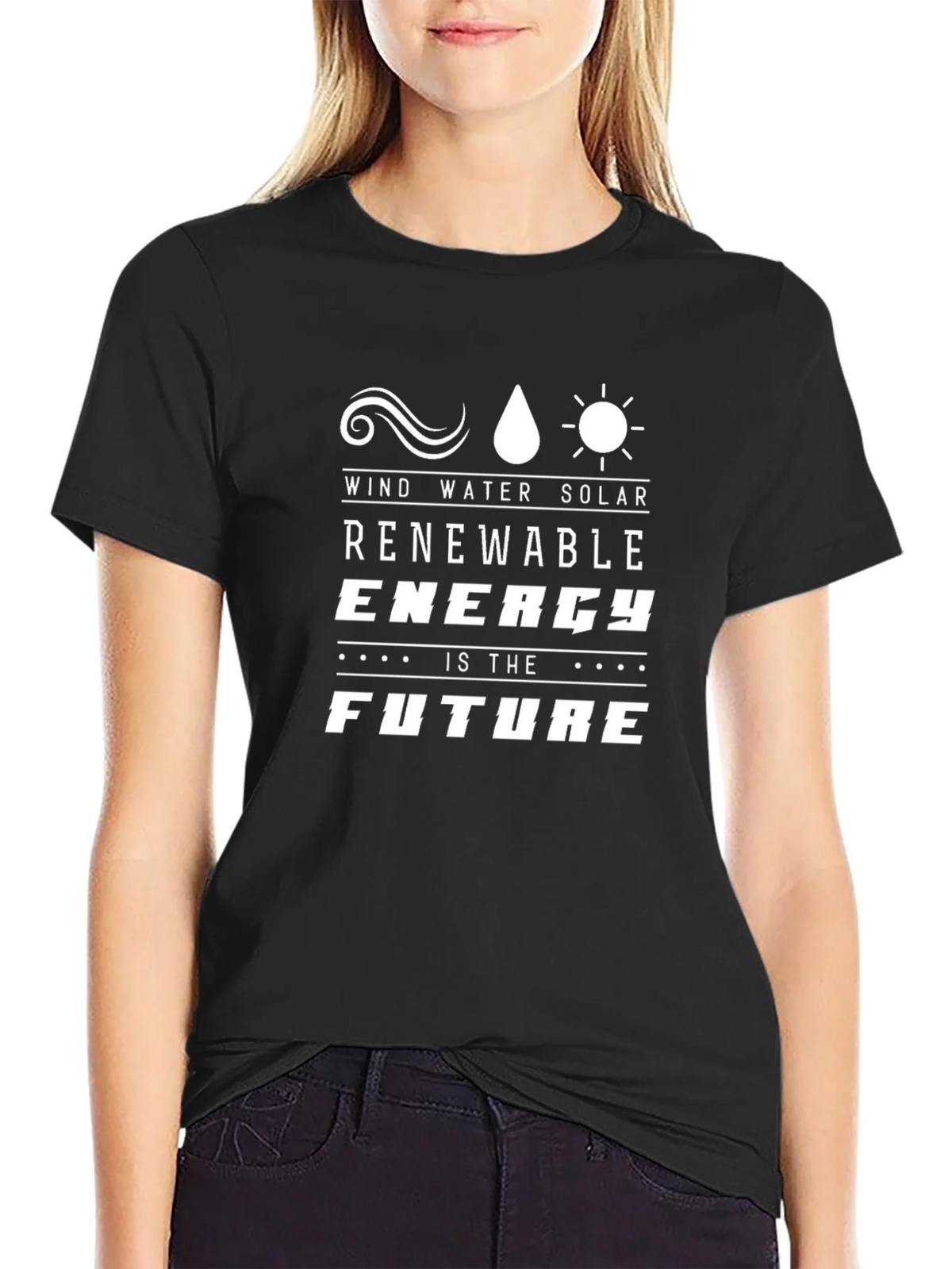 Renewable Energy T-Shirt - Wind Water Solar Future Tee product image 2