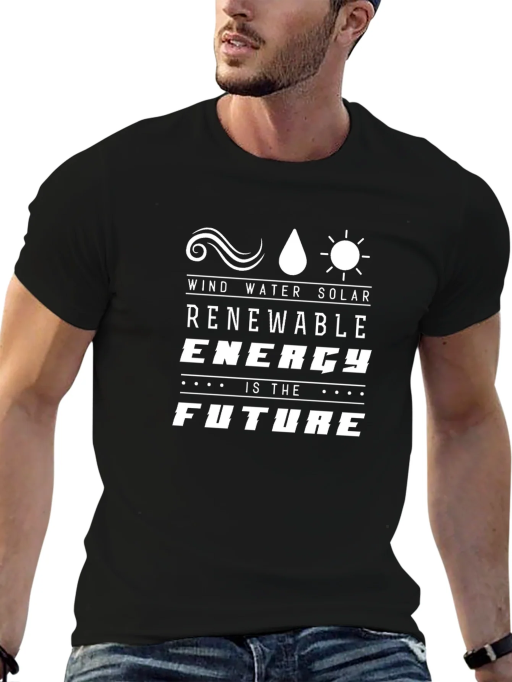 Renewable Energy T-Shirt - Wind Water Solar Future Tee product image 4