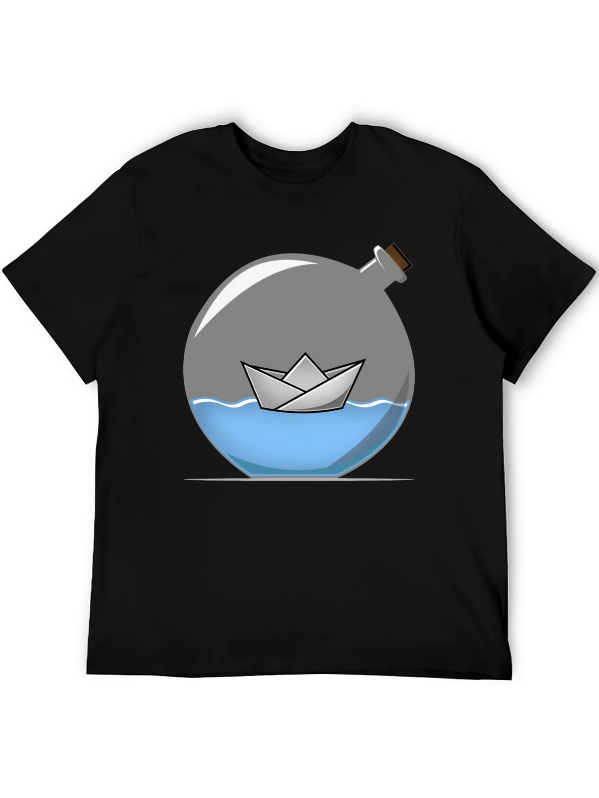 Paper Boat in Bottle Graphic Tee product image 5