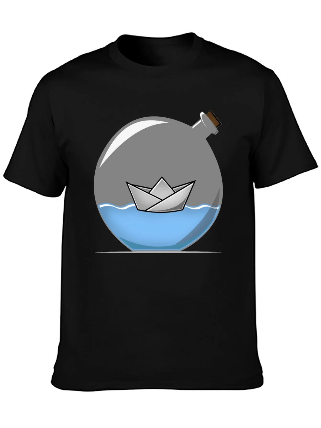 Paper Boat in Bottle Graphic Tee product image 3