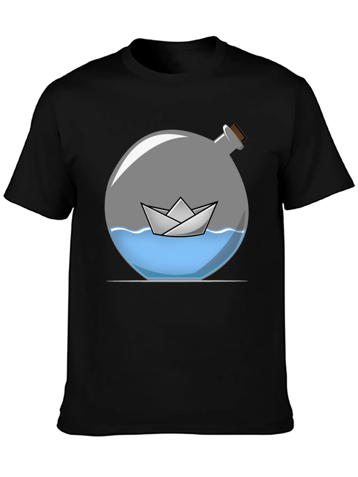 Paper Boat in Bottle Graphic Tee product image 3