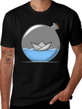 Paper Boat in Bottle Graphic Tee product image 1