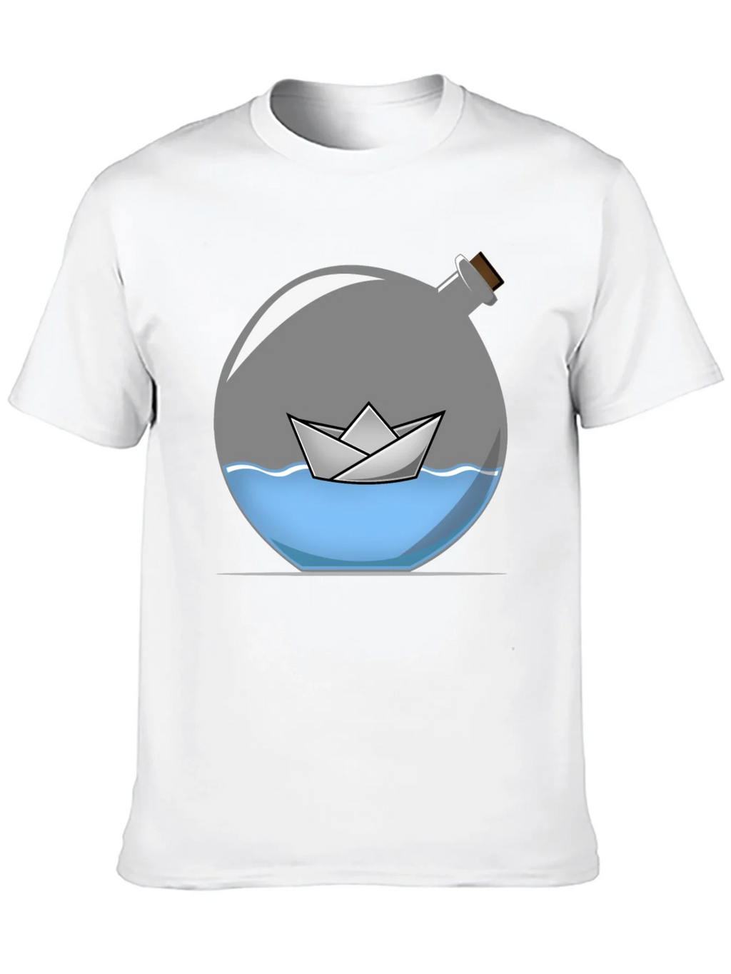 Paper Boat in Bottle Graphic Tee product image 9