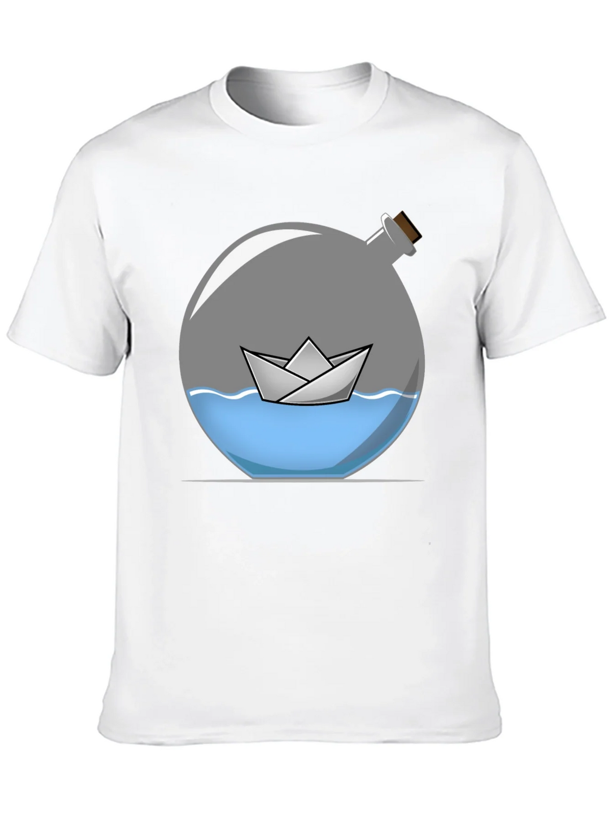 Paper Boat in Bottle Graphic Tee product image 9