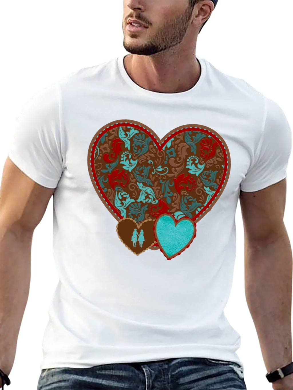 Heart Patterned Graphic Tee product image 8