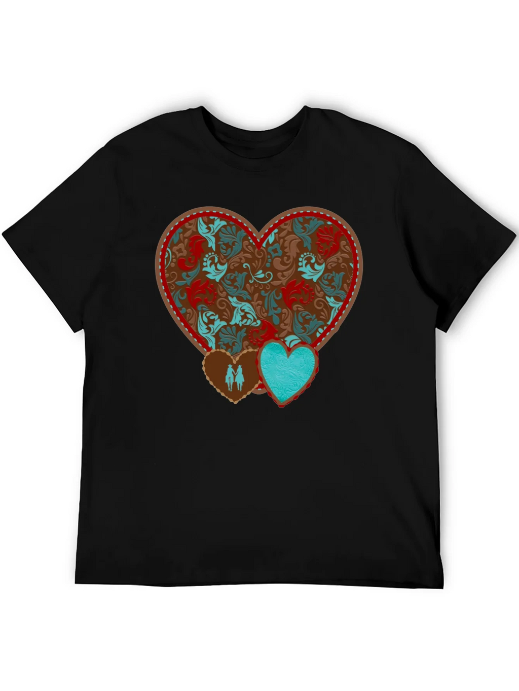 Heart Patterned Graphic Tee product image 3
