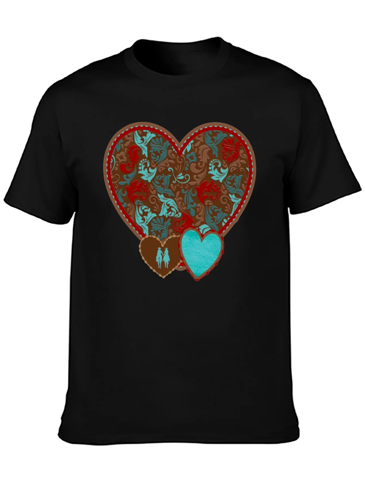 Heart Patterned Graphic Tee product image 1