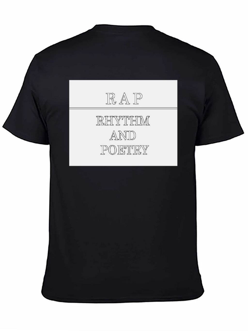 Rap Rhythm & Poetry Graphic Tee - Black Cotton T-Shirt product image 4