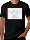 Rap Rhythm & Poetry Graphic Tee - Black Cotton T-Shirt product image 1