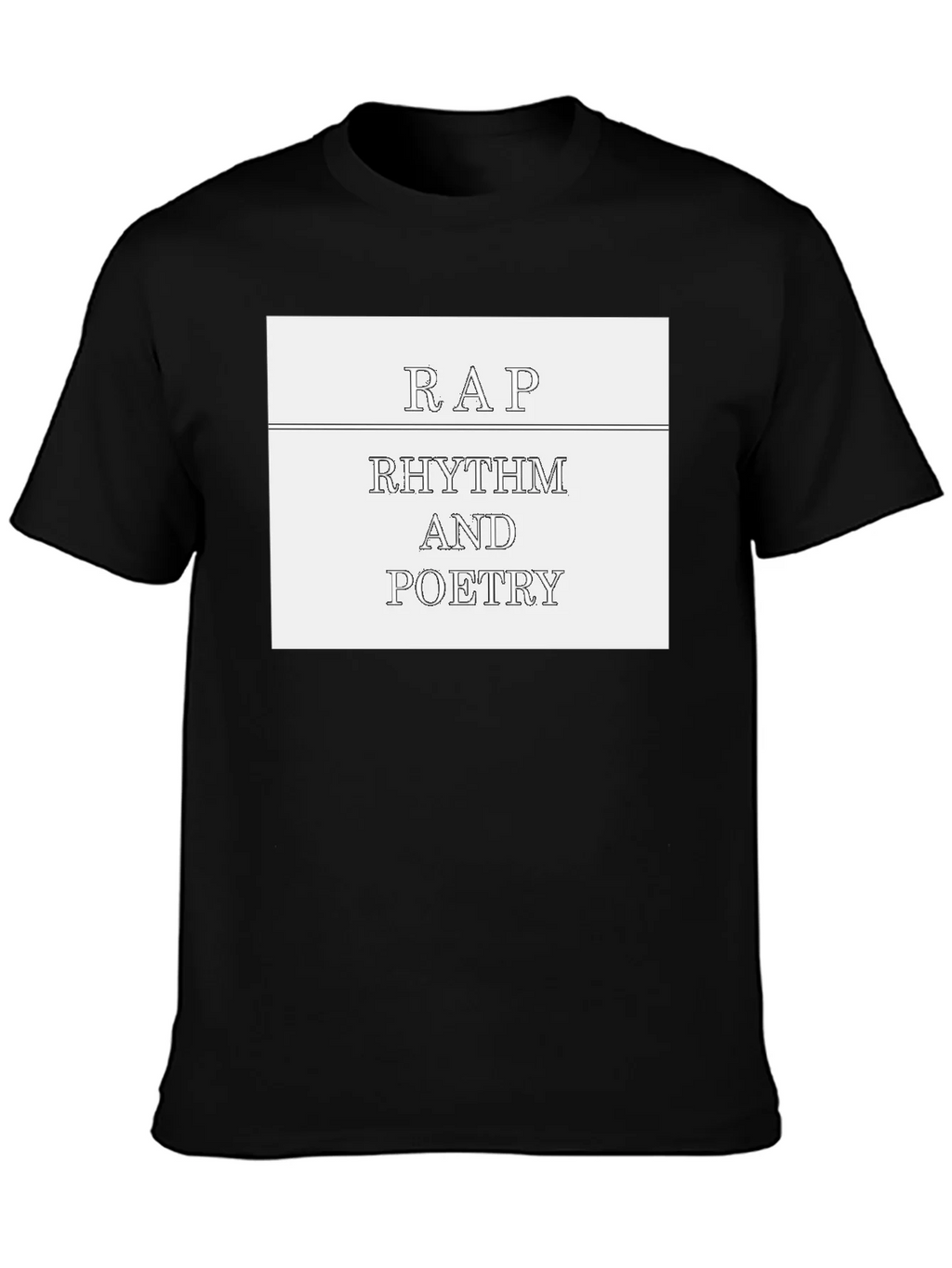 Rap Rhythm & Poetry Graphic Tee - Black Cotton T-Shirt product image 3