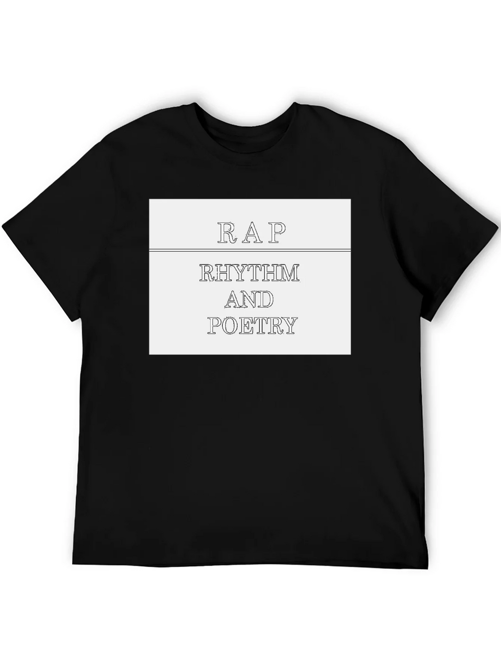 Rap Rhythm & Poetry Graphic Tee - Black Cotton T-Shirt product image 5