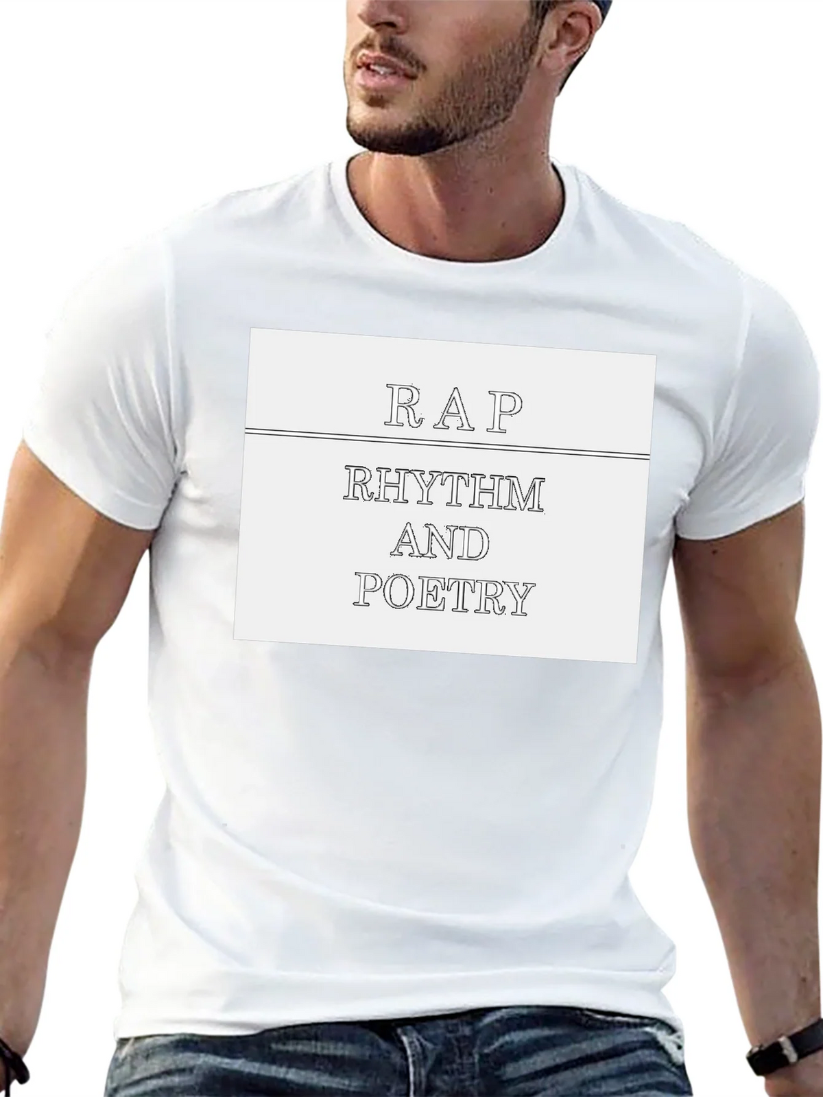 Rap Rhythm & Poetry Graphic Tee - Black Cotton T-Shirt product image 12