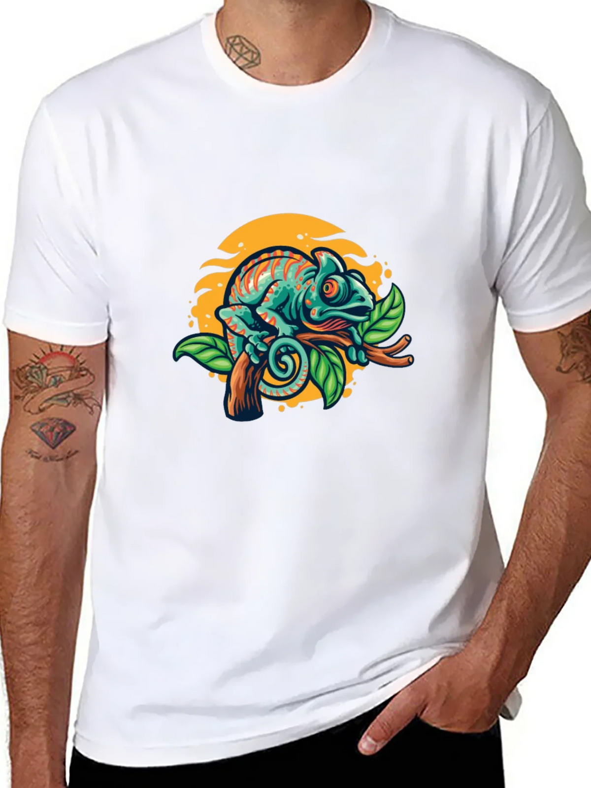 Chameleon Graphic T-Shirt - Vibrant Reptile Tee product image 7
