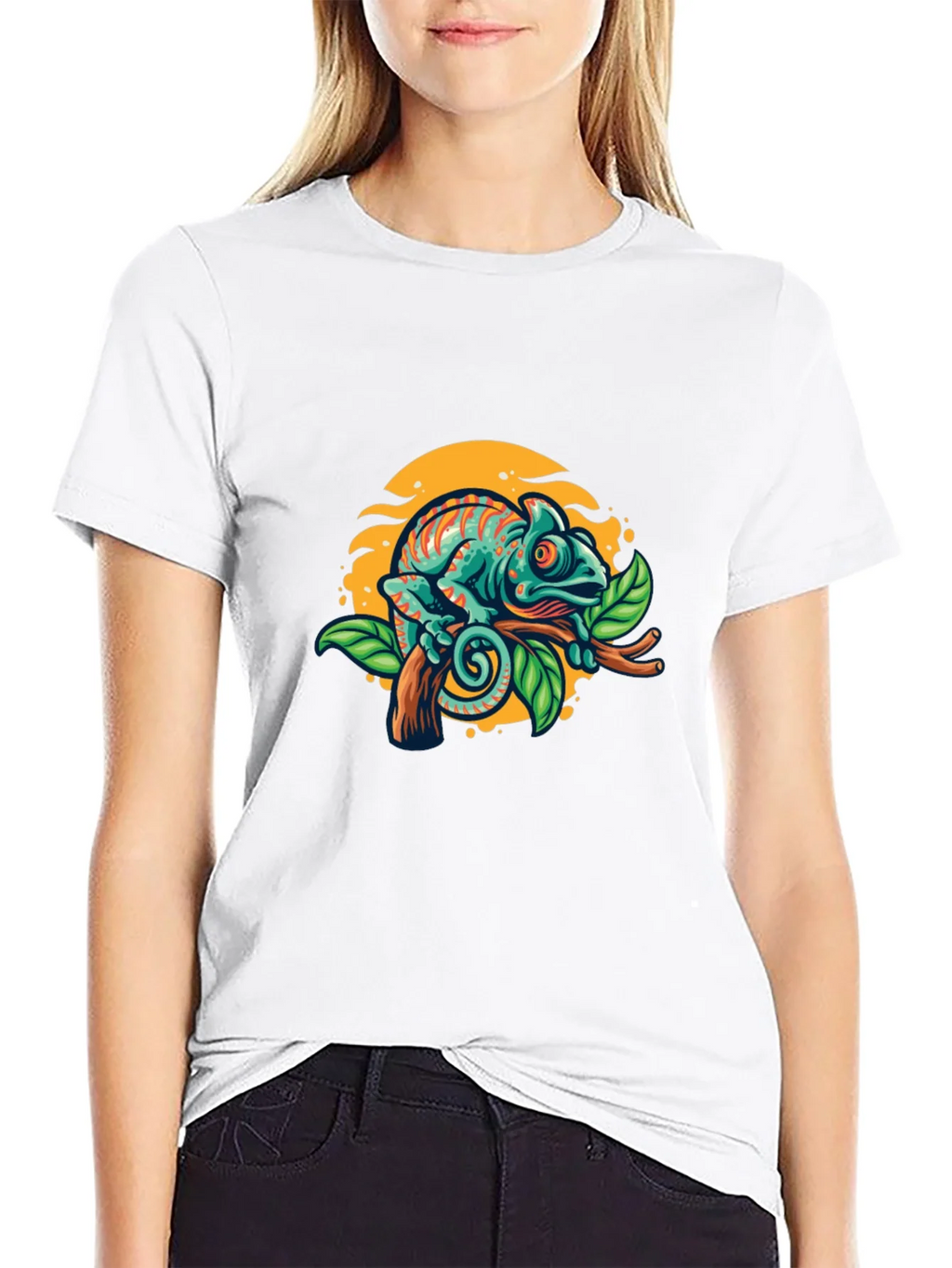 Chameleon Graphic T-Shirt - Vibrant Reptile Tee product image 8