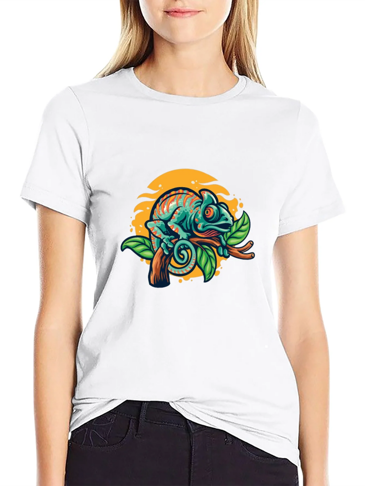 Chameleon Graphic T-Shirt - Vibrant Reptile Tee product image 8