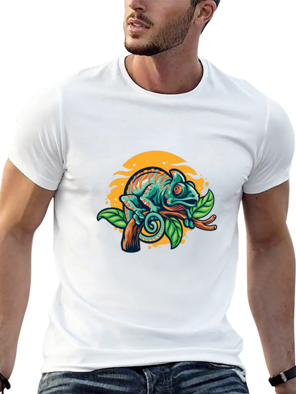 Chameleon Graphic T-Shirt - Vibrant Reptile Tee product image 12