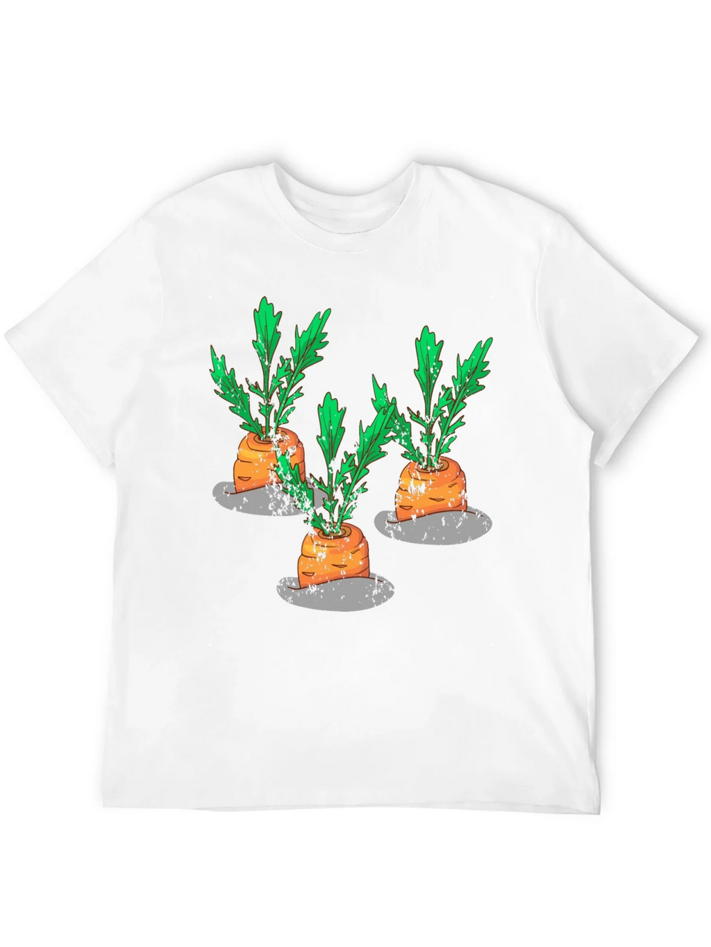 Whimsical Carrot Print Black T-Shirt product image 11