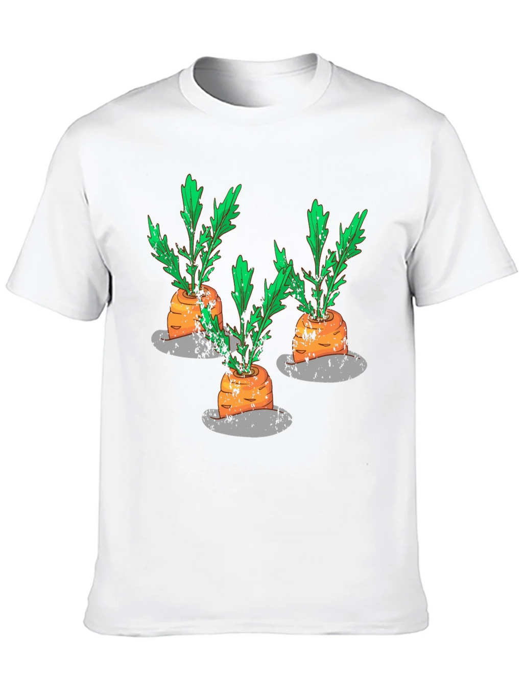 Whimsical Carrot Print Black T-Shirt product image 9
