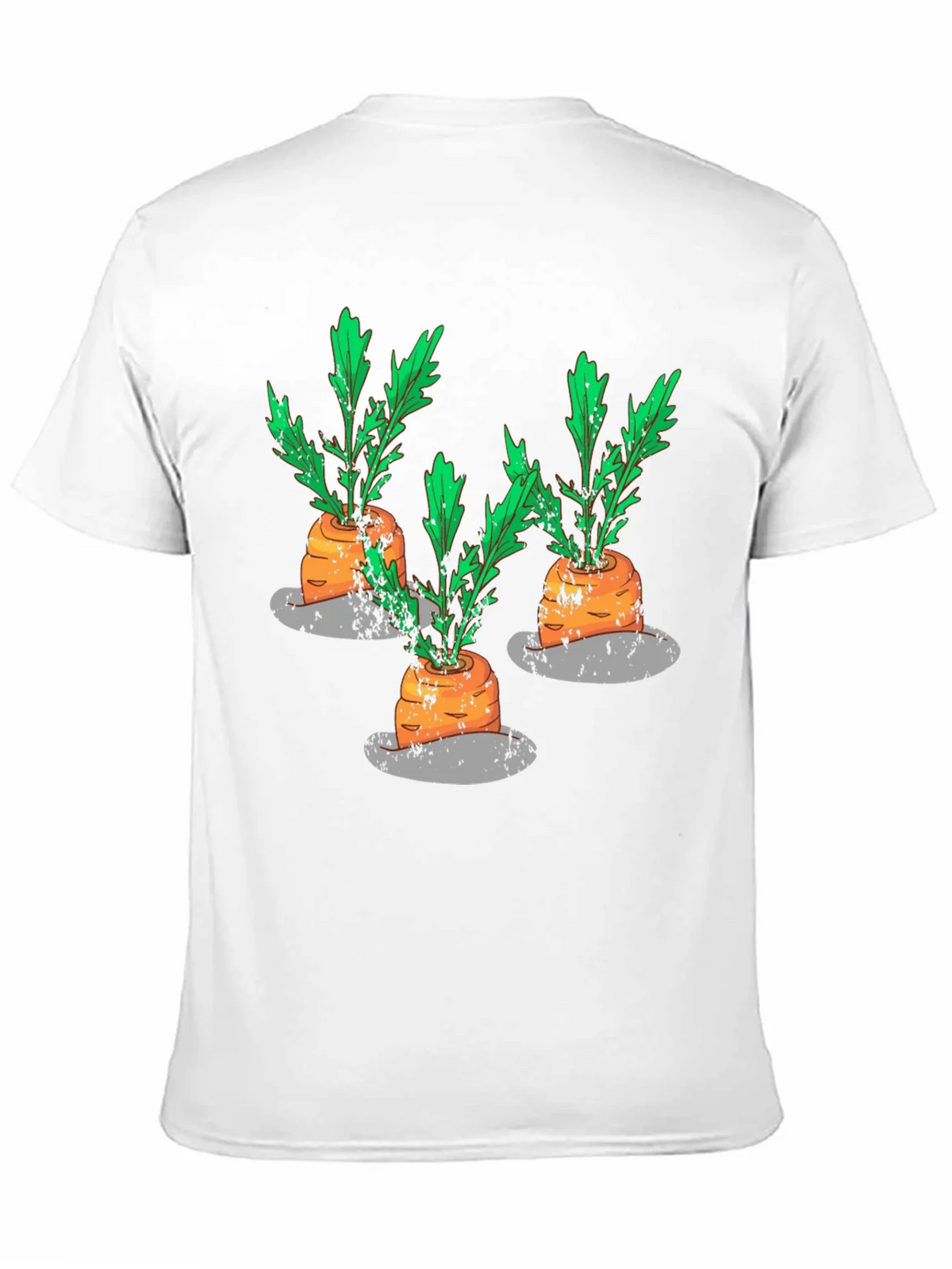 Whimsical Carrot Print Black T-Shirt product image 10