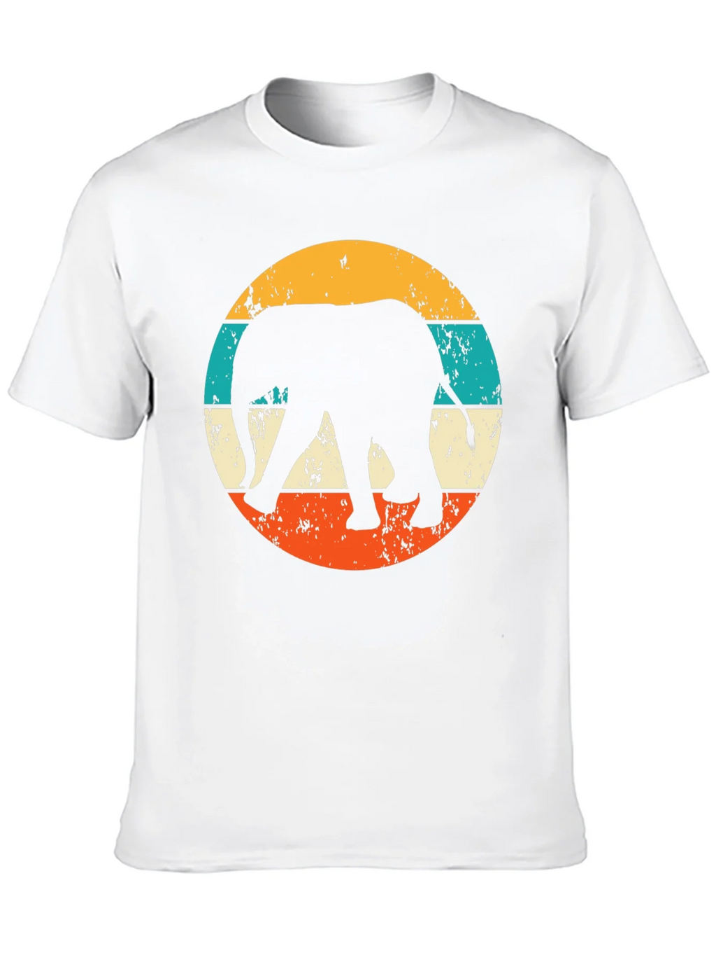 Retro Elephant Graphic Tee - Black Cotton Blend product image 3