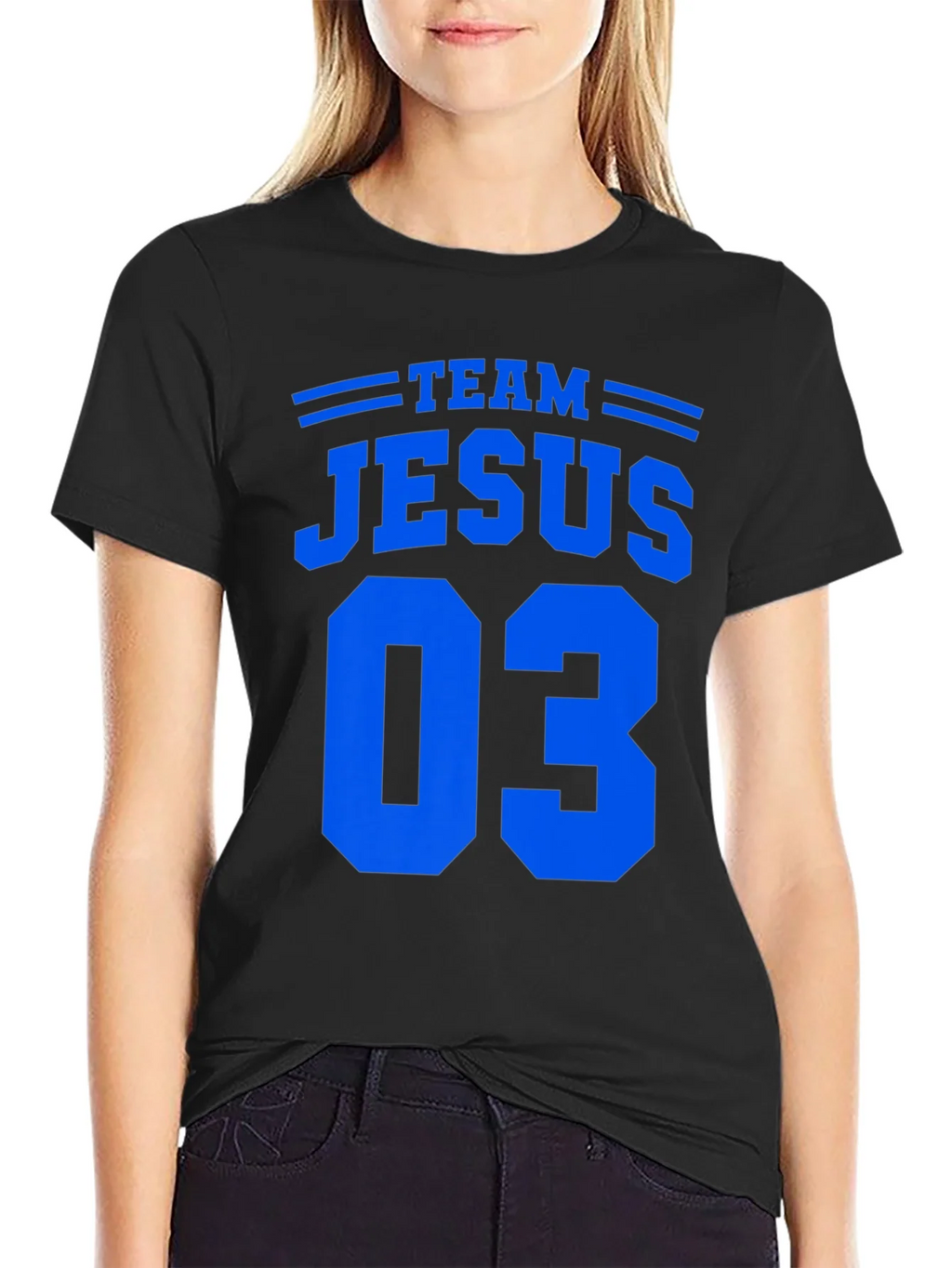 Team Jesus 03 Black Graphic T-Shirt product image 2