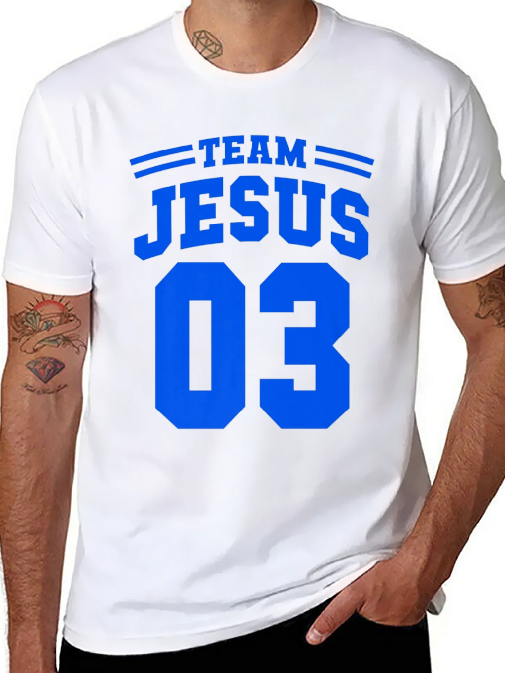 Team Jesus 03 Black Graphic T-Shirt product image 4