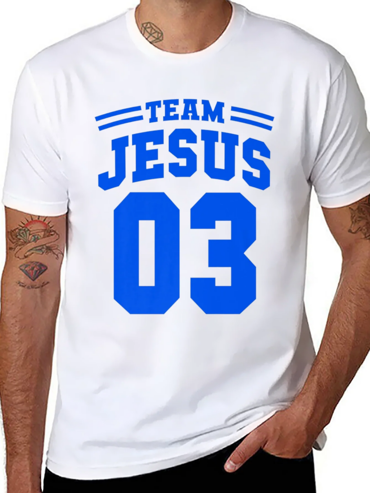 Team Jesus 03 Black Graphic T-Shirt product image 4