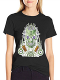 Cyborg Skull T-Shirt - Sci-Fi Graphic Tee product image 1