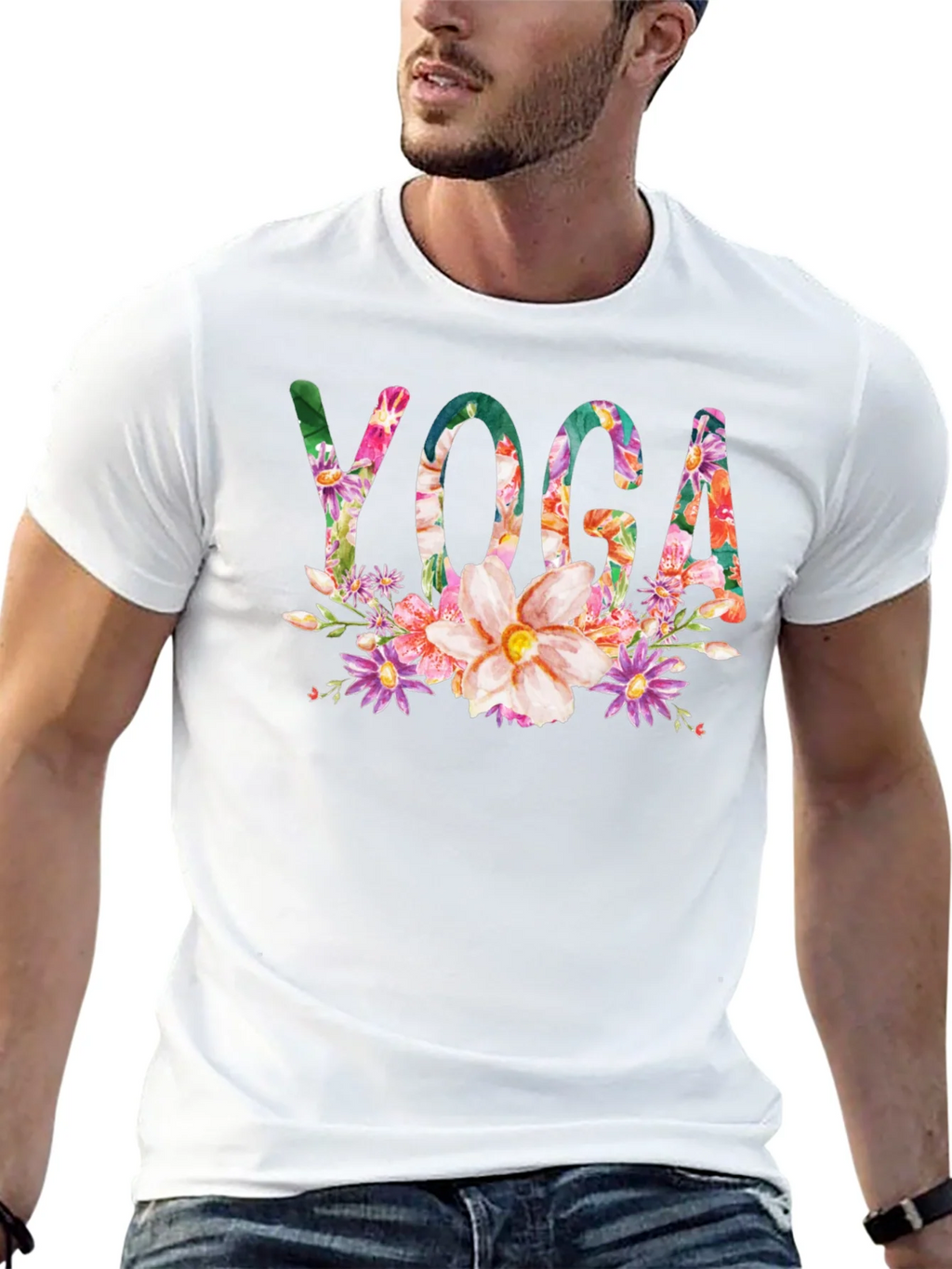 Floral Yoga T-Shirt - Black product image 11