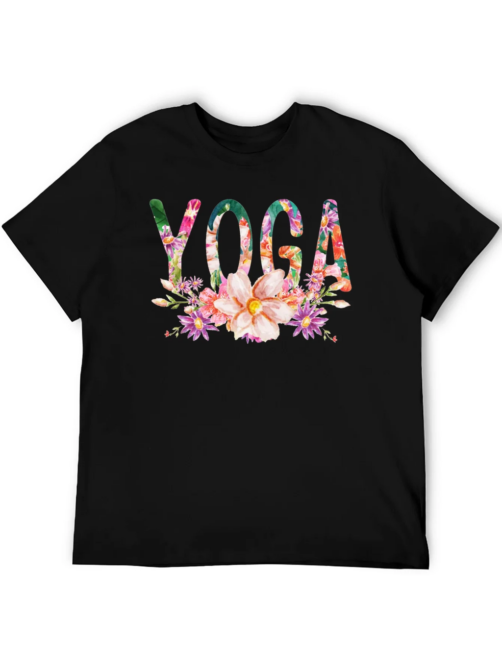 Floral Yoga T-Shirt - Black product image 5