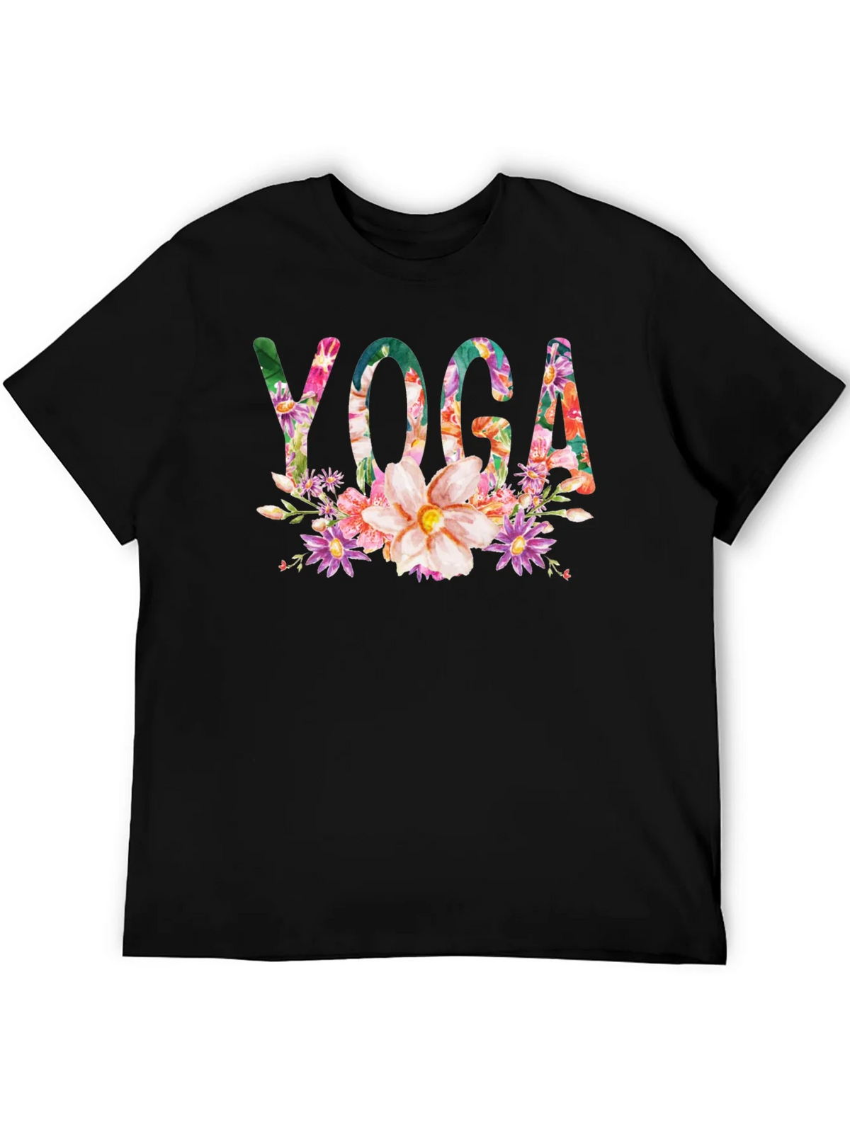 Floral Yoga T-Shirt - Black product image 5