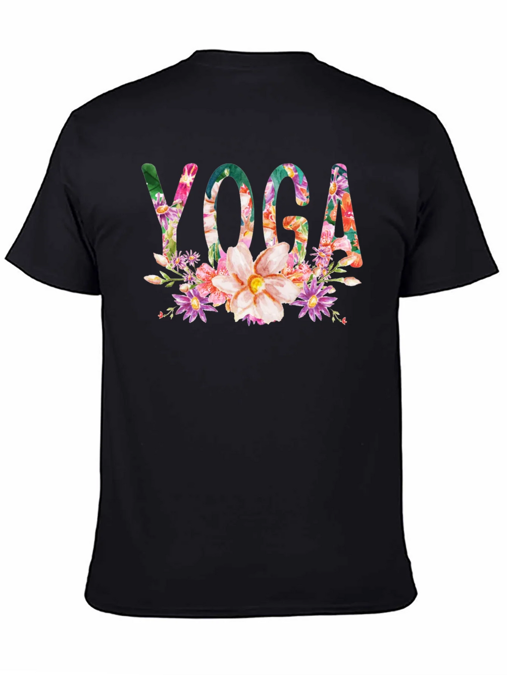 Floral Yoga T-Shirt - Black product image 4
