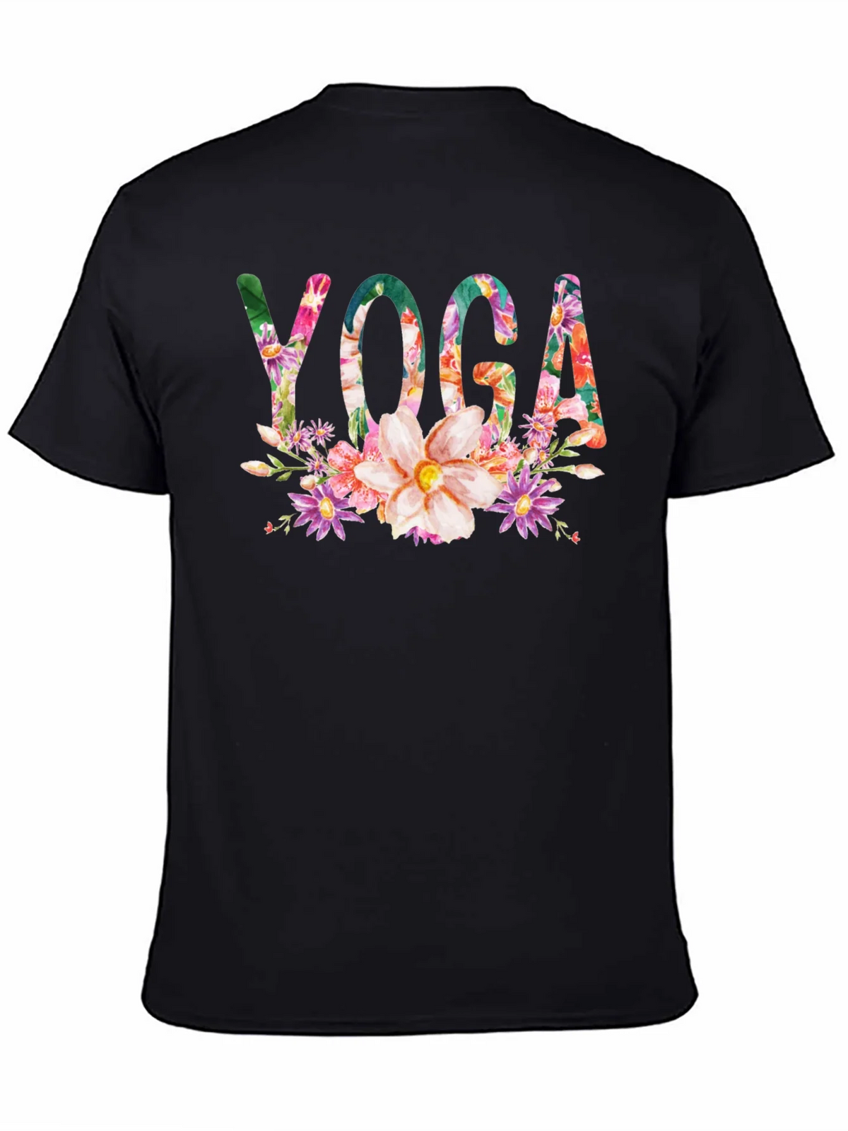 Floral Yoga T-Shirt - Black product image 4