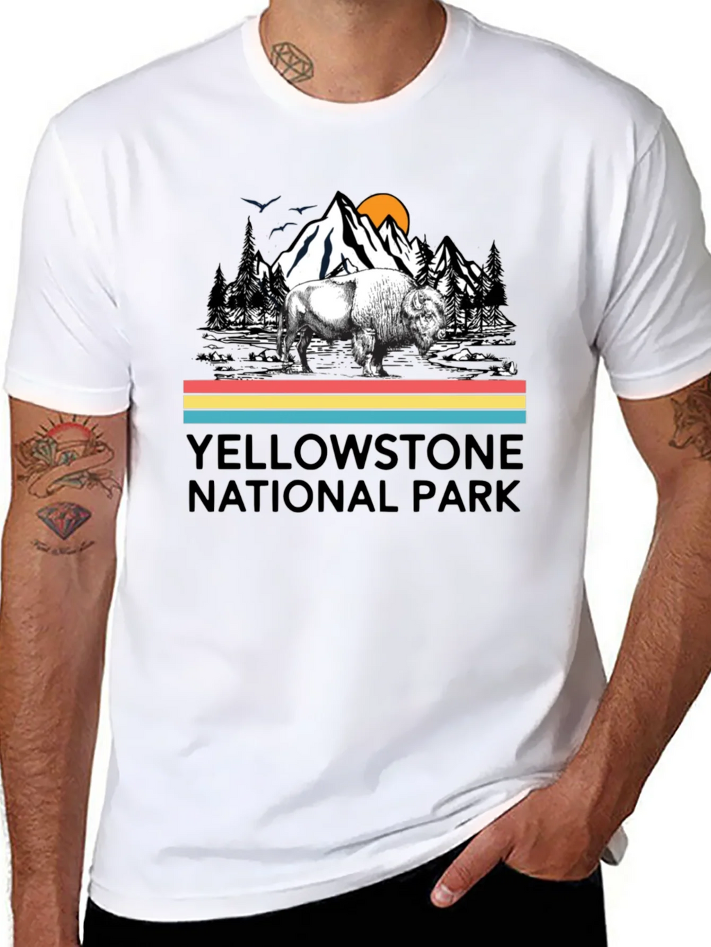 Yellowstone National Park Bison Graphic T-Shirt product image 6