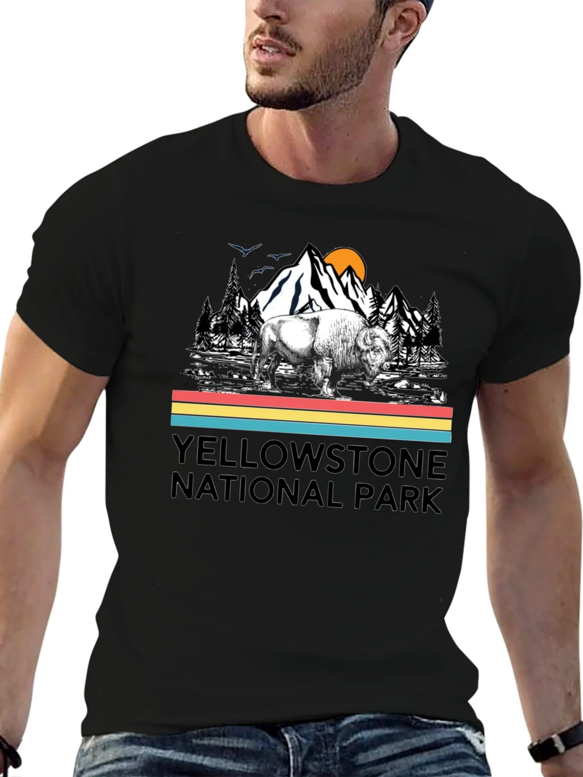 Yellowstone National Park Bison Graphic T-Shirt product image 5