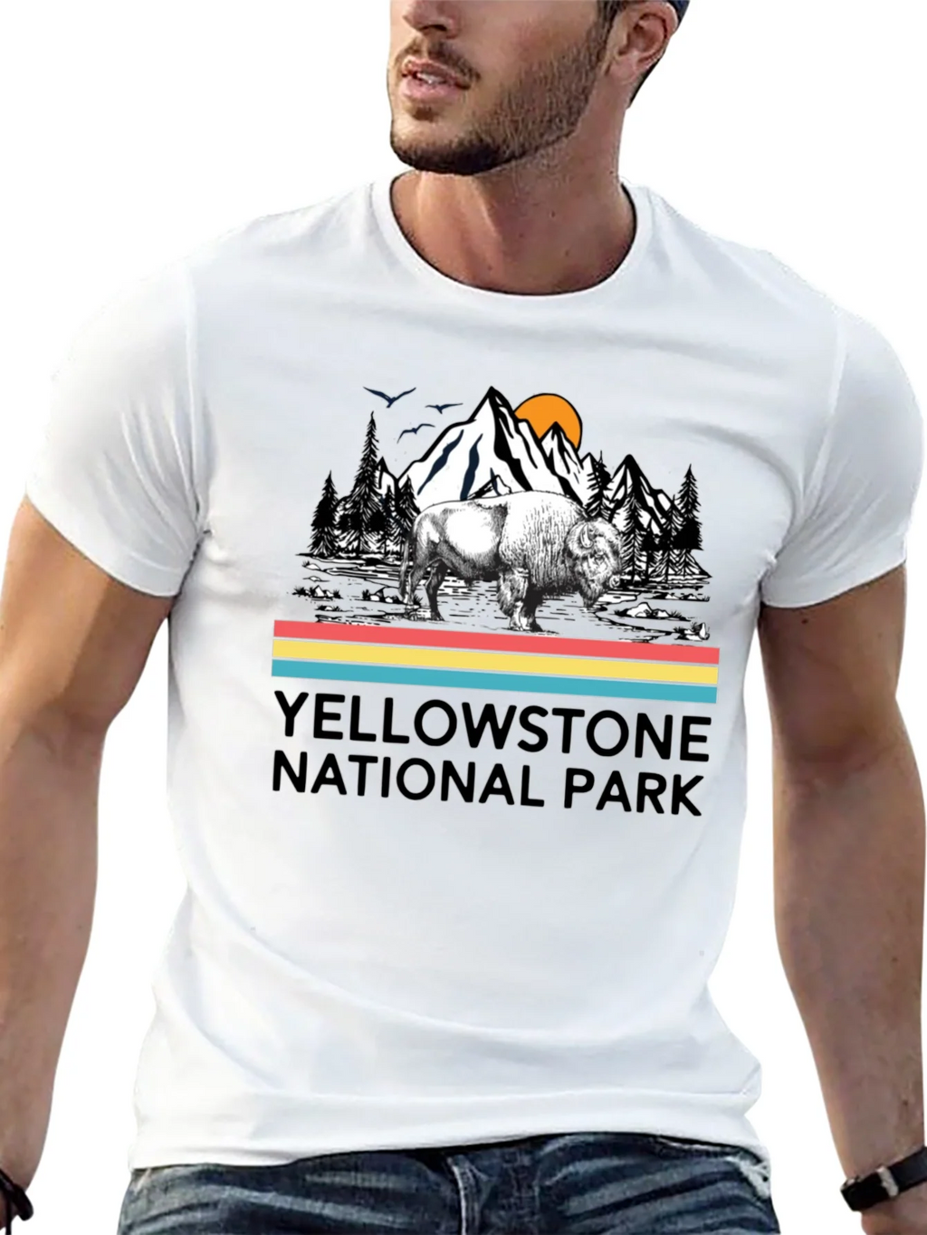 Yellowstone National Park Bison Graphic T-Shirt product image 9