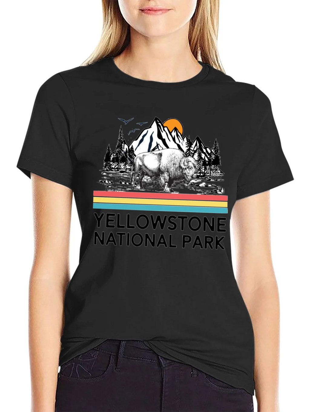 Yellowstone National Park Bison Graphic T-Shirt product image 2