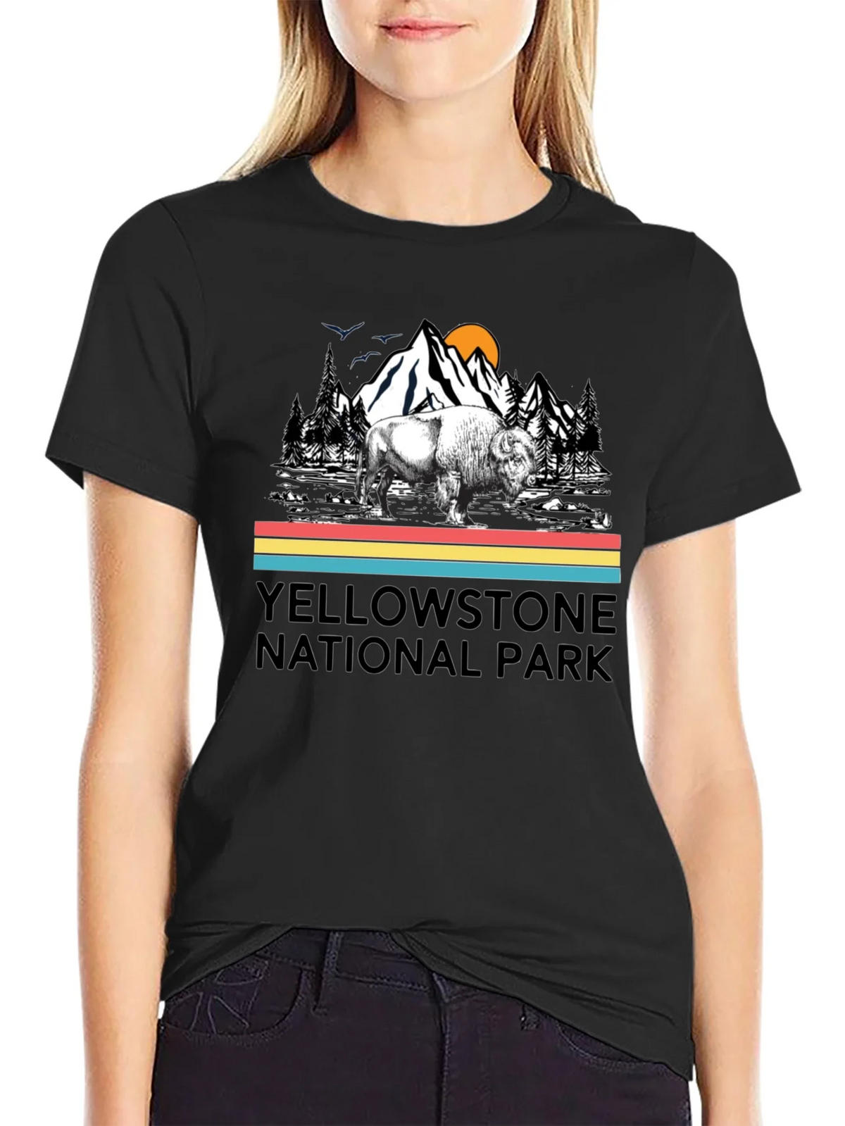 Yellowstone National Park Bison Graphic T-Shirt product image 2