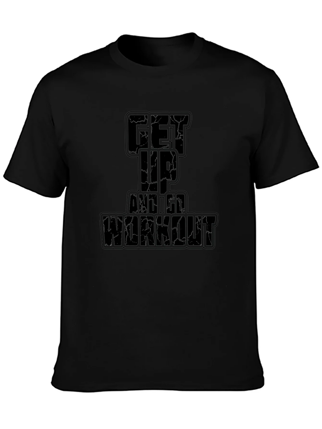 Get Up and Workout Black Graphic Tee product image 3