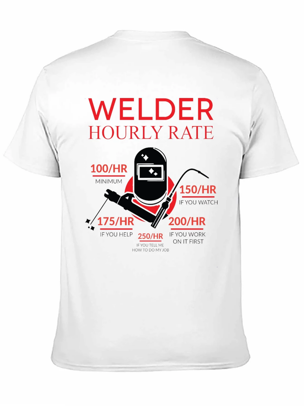 Welder Hourly Rate Funny Black T-Shirt product image 10